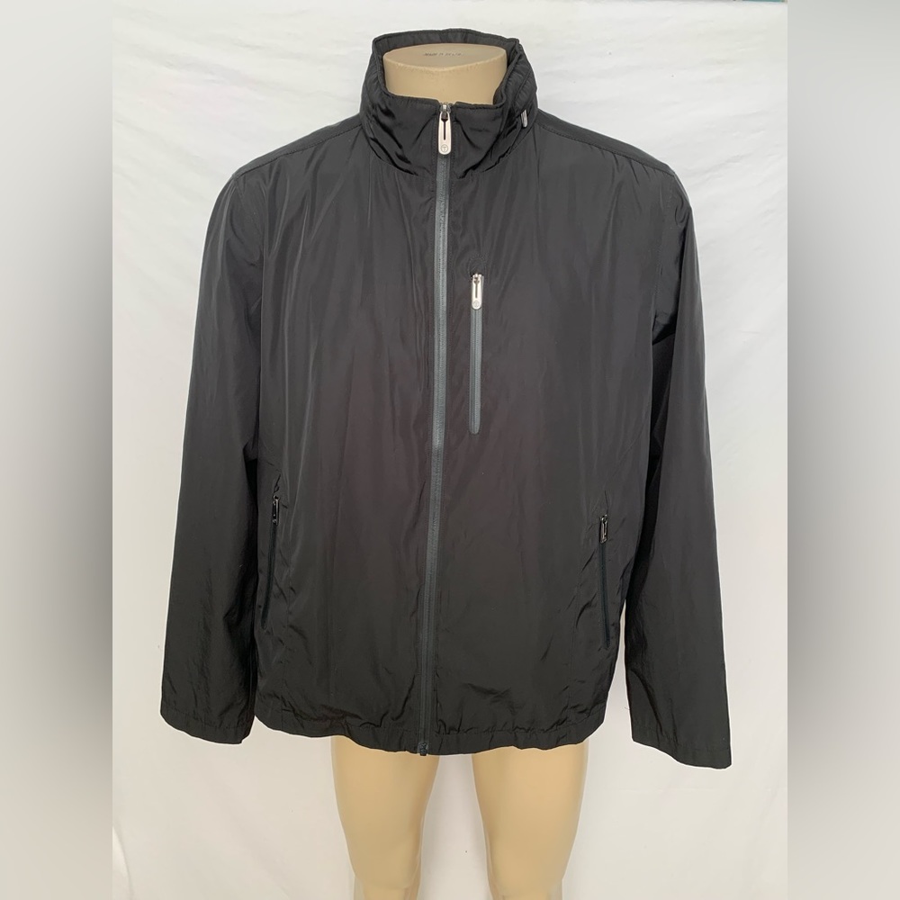 Tech By Tumi Men’s Size Medium Black Light Weight Zip Front Jacket